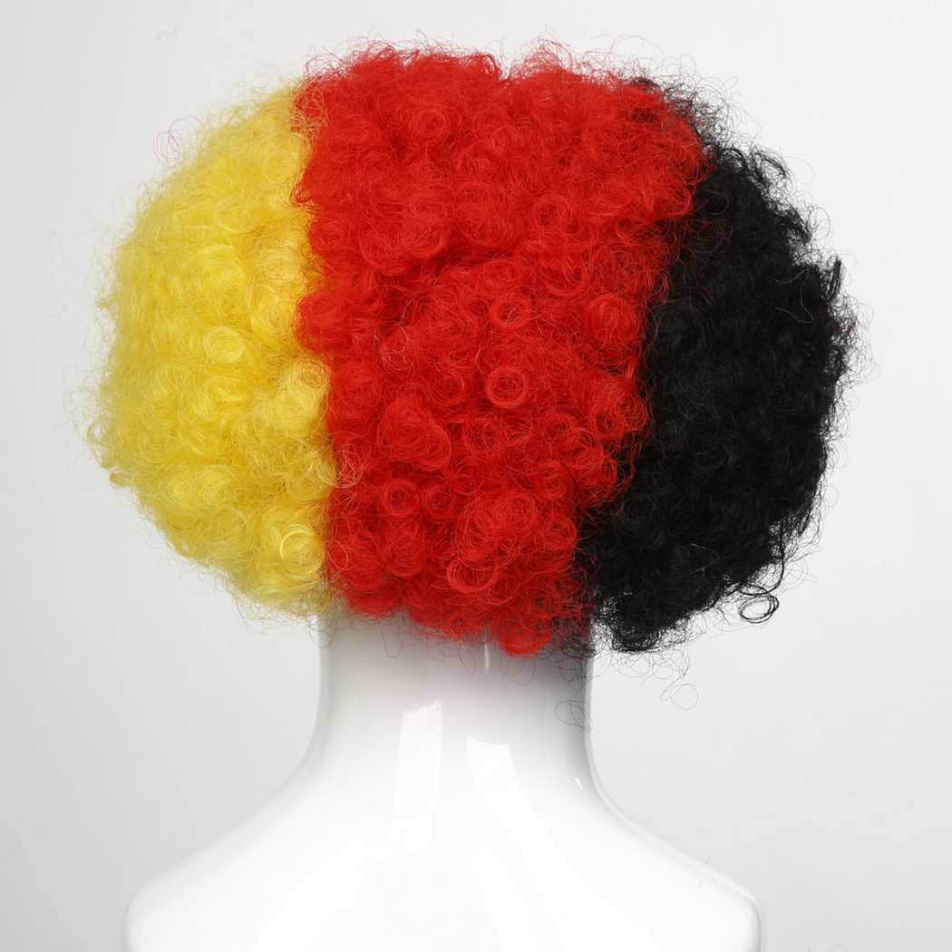 flagwigs, football wigs, fan wigs, afro wigs, mullet wigs, bob wigs, euro wigs,  premier league wigs,Germany Afro Wig