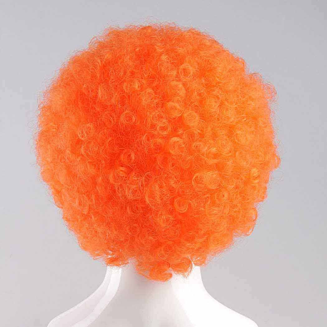flagwigs, football wigs, fan wigs, afro wigs, mullet wigs, bob wigs, euro wigs,  premier league wigs,Orange Afro Wig