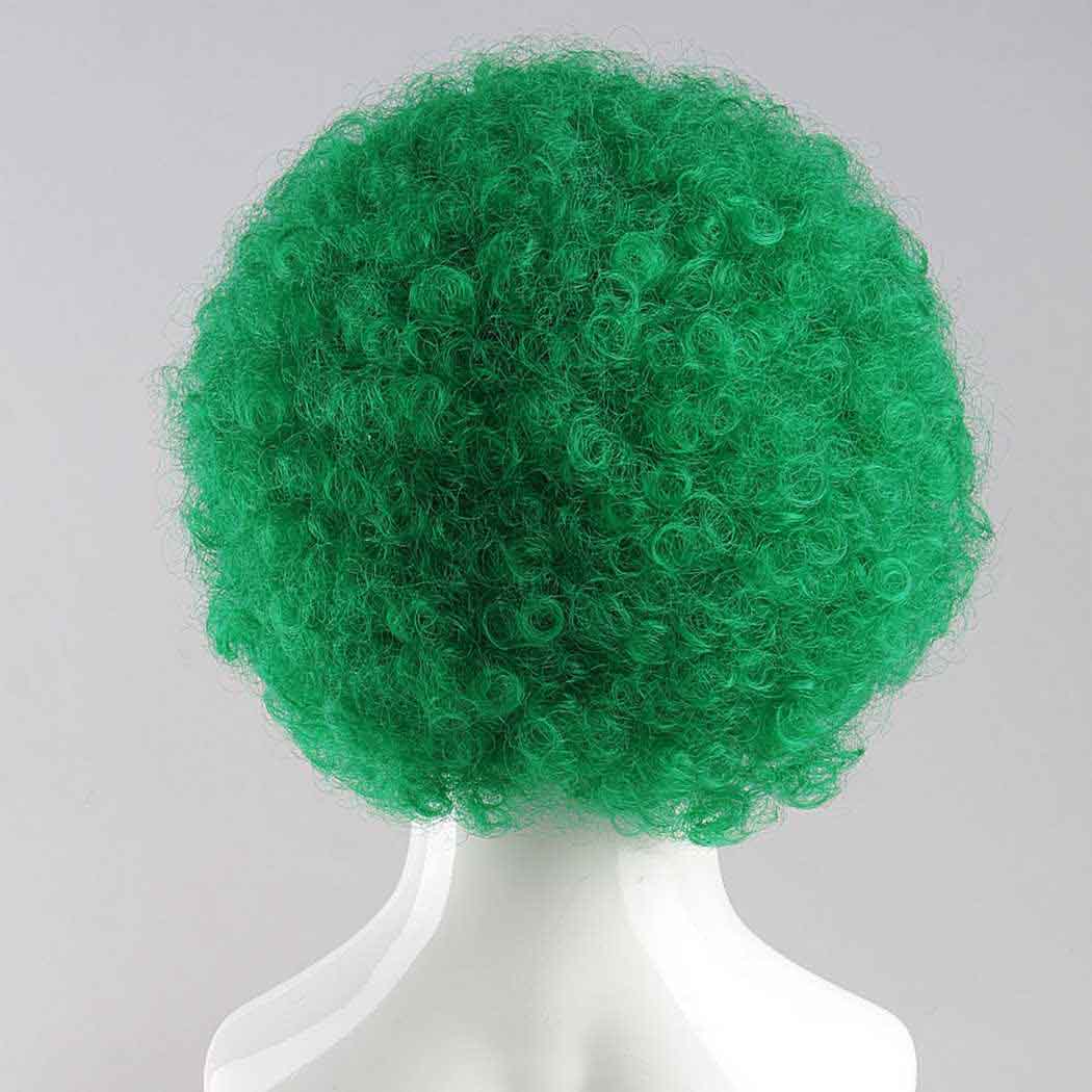 flagwigs, football wigs, fan wigs, afro wigs, mullet wigs, bob wigs, euro wigs,  premier league wigs,Green Afro Wig