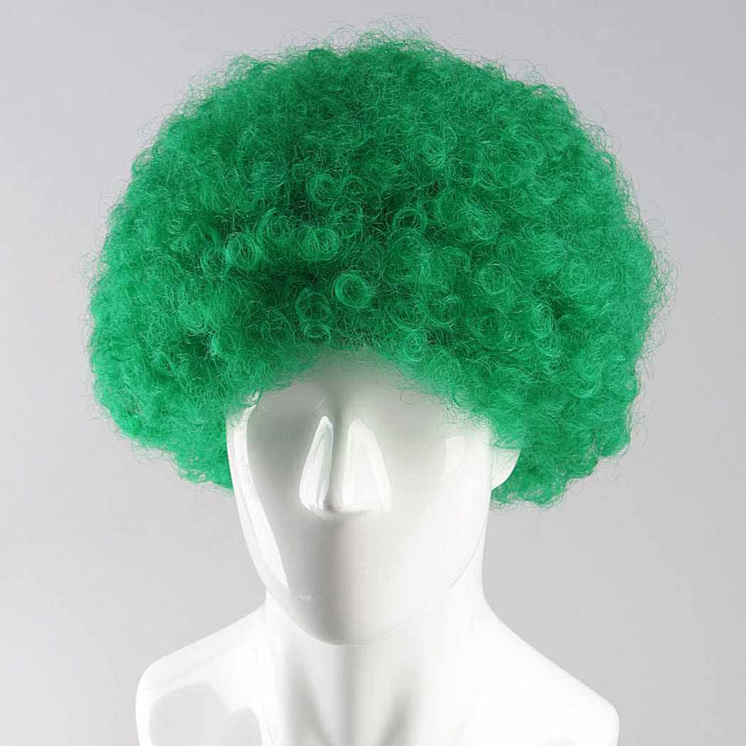 flagwigs, football wigs, fan wigs, afro wigs, mullet wigs, bob wigs, euro wigs,  premier league wigs,Green Afro Wig