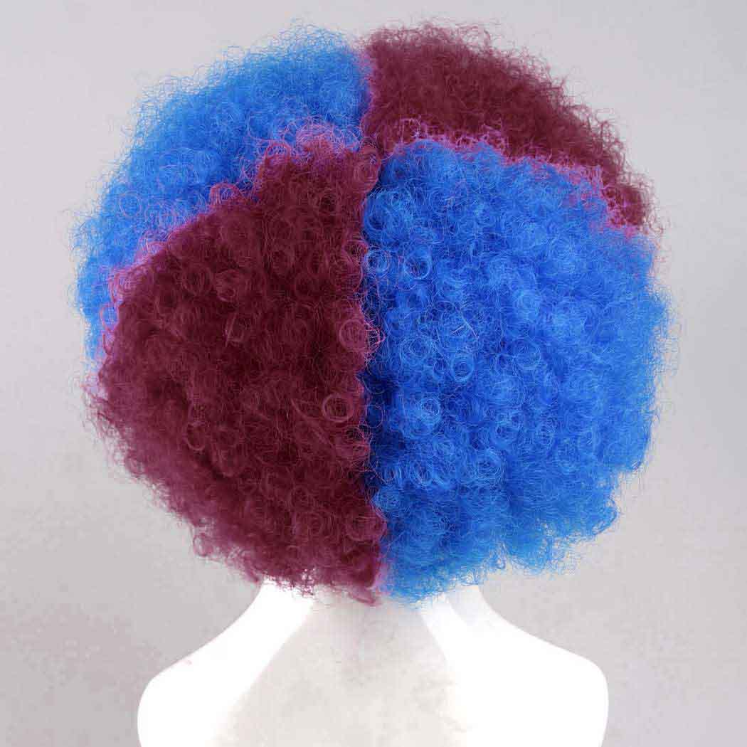flagwigs, football wigs, fan wigs, afro wigs, mullet wigs, bob wigs, euro wigs,  premier league wigs,Barcelona Afro Wig B