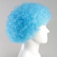 flagwigs, football wigs, fan wigs, afro wigs, mullet wigs, bob wigs, euro wigs,  premier league wigs,Light Blue Afro Wig